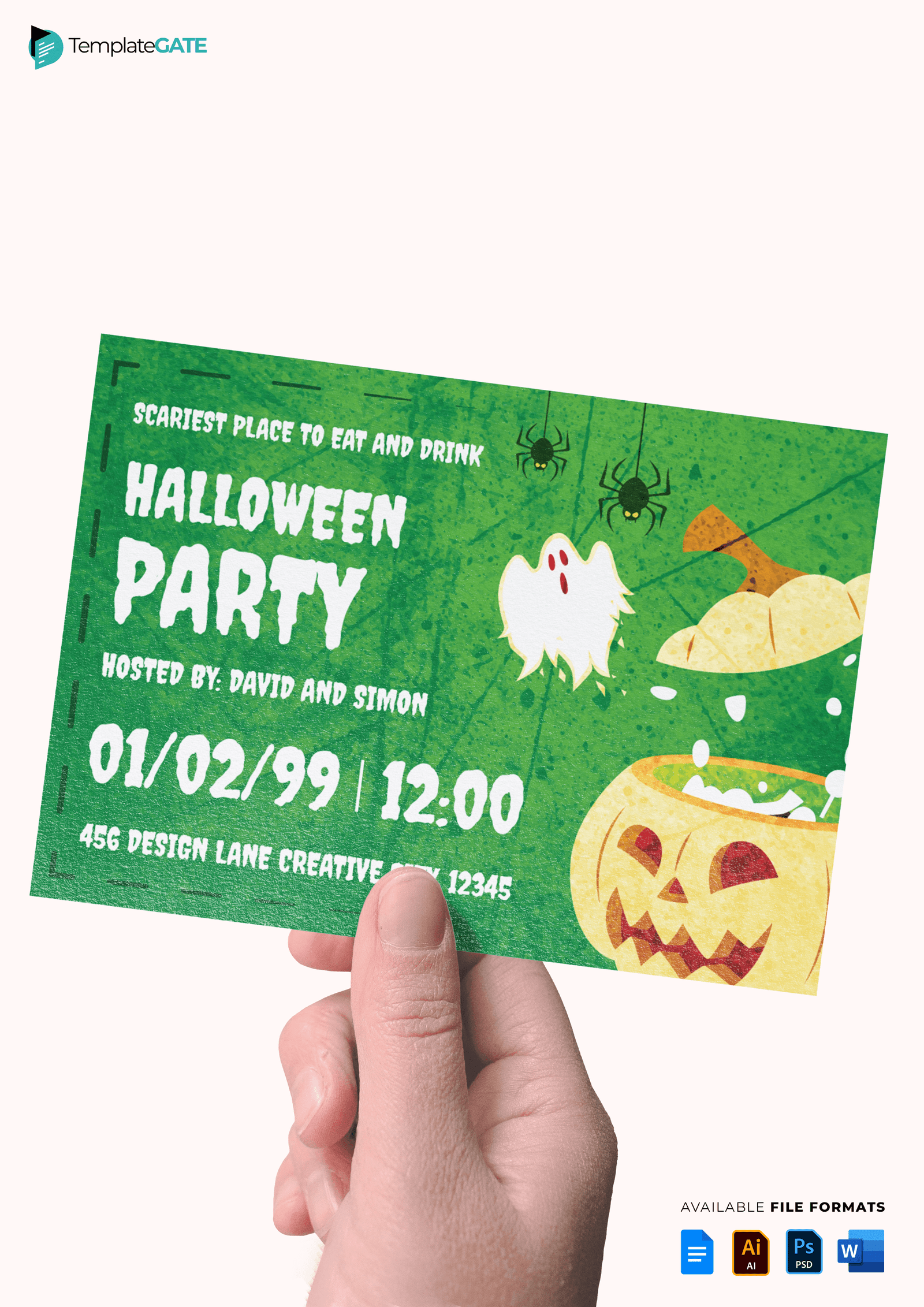 Spooky Halloween Party Invitation Template All Formats