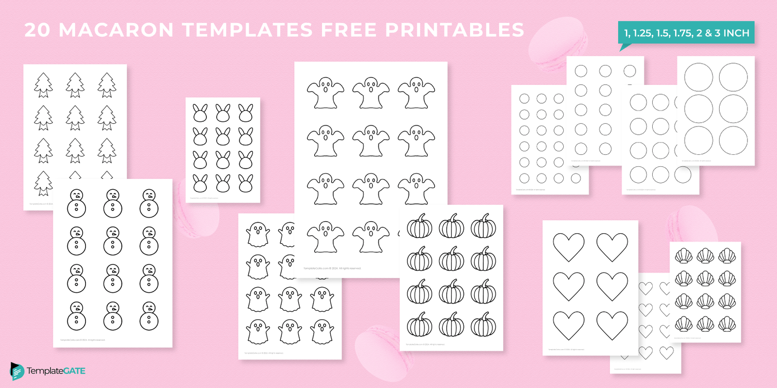 free downloadable printable macaron templates