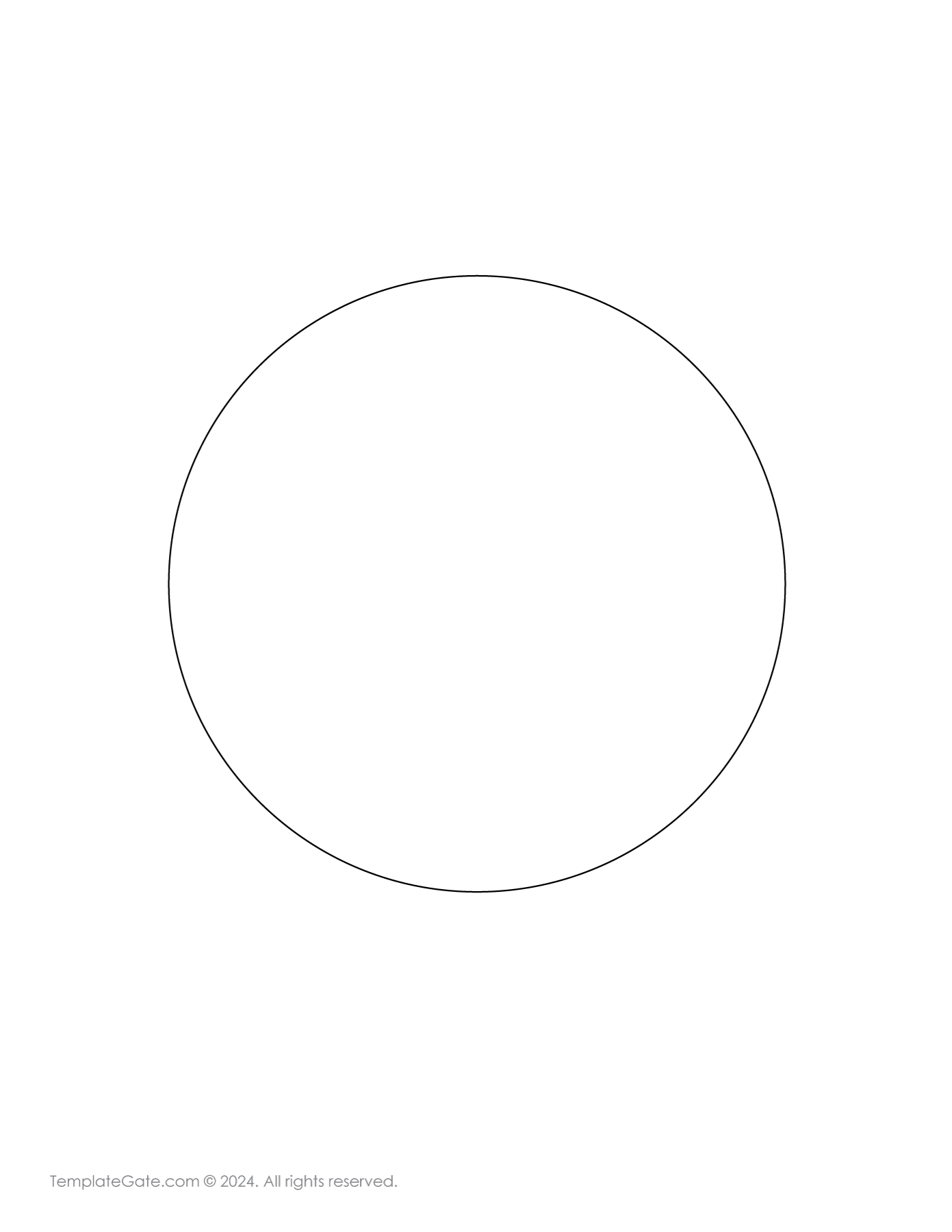 Printable 5.5 inch circle template