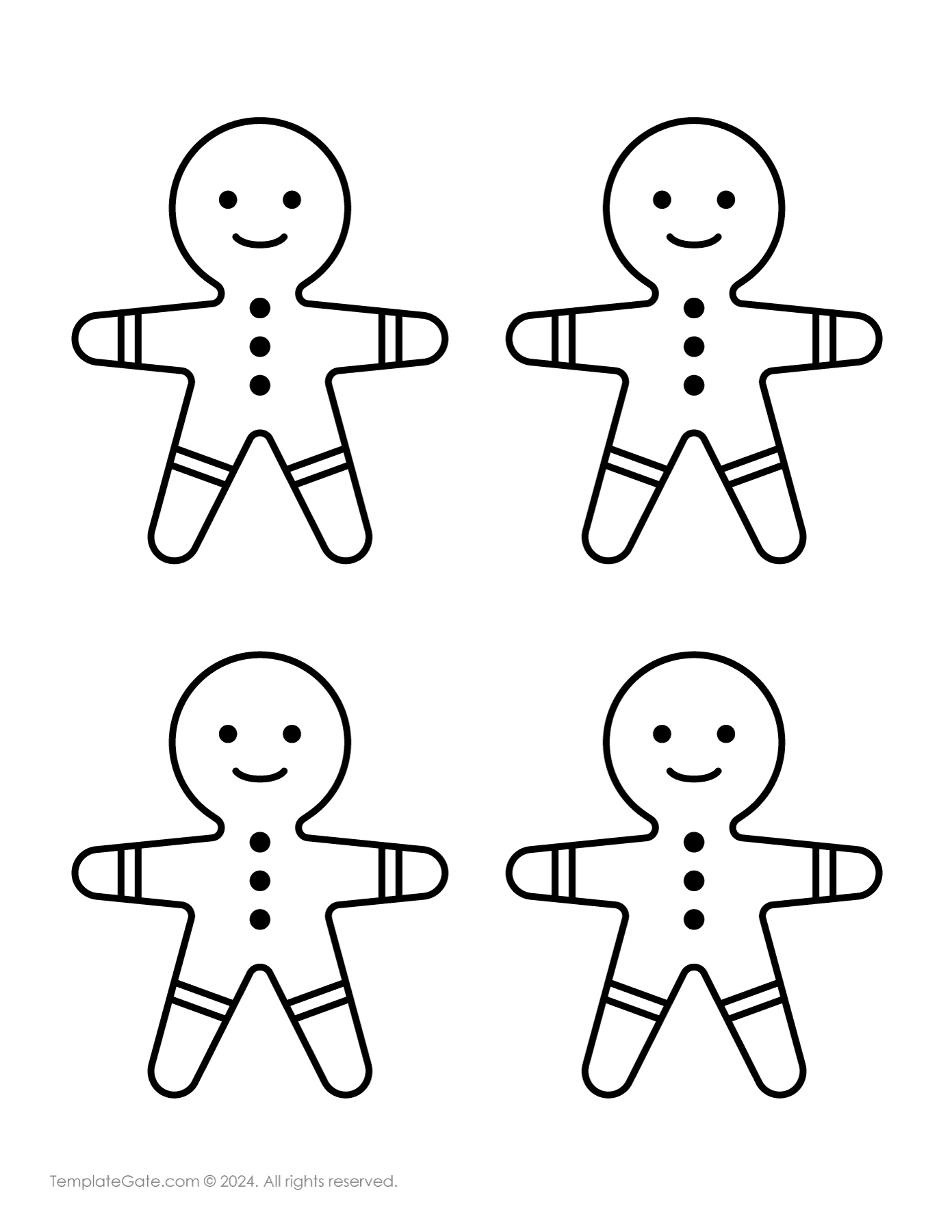 Free Gingerbread Man Template 01