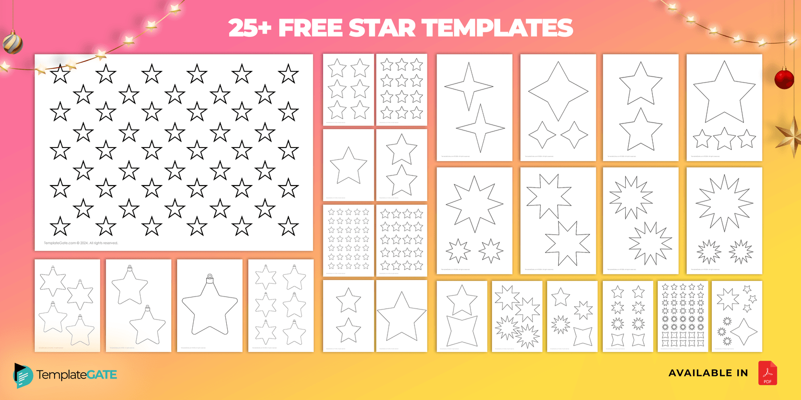 Free Star Template PDF Download